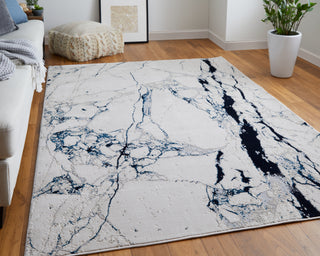 The Rug Corner Feizy Indio Modern Abstract - Ivory/Blue/Black  Indio Modern Abstract - Ivory/Blue/Black