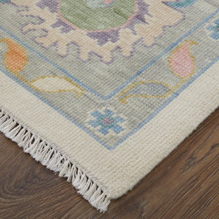 The Rug Corner Feizy Karina Transitional Floral & Botanical - Ivory/Orange/Blue  