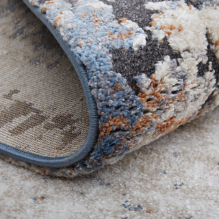 Gilmore Modern Distressed - Ivory/Blue/Taupe