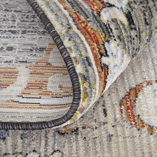 The Rug Corner Feizy Melrose Transitional Ikat - Ivory/Red/Gray  