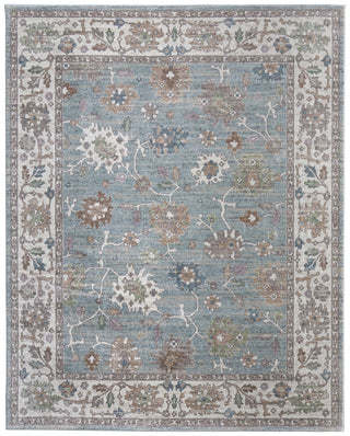 The Rug Corner Feizy Dartmouth Transitional Floral & Botanical - Blue/Ivory/Brown  