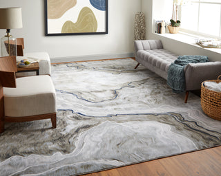 lifestyle The Rug Corner Feizy Gaspar Modern Abstract - Taupe/Gray/Blue  Gaspar Modern Abstract - Taupe/Gray/Blue