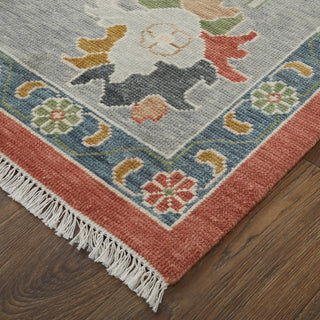 Karina Transitional Floral & Botanical - Red/Gray/Ivory