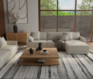 Micah Modern Abstract - Silver/Gray/Black