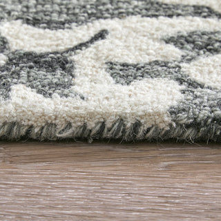 The Rug Corner Feizy Belfort Traditional Floral & Botanical - Gray/Ivory/Black  Belfort Traditional Floral & Botanical - Gray/Ivory/Black