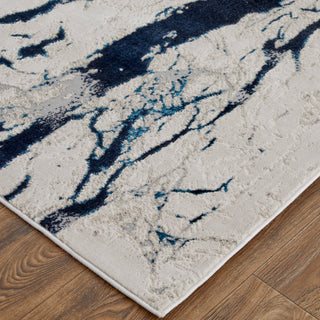 The Rug Corner Feizy Indio Modern Abstract - Ivory/Blue/Black  Indio Modern Abstract - Ivory/Blue/Black