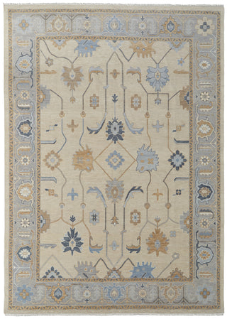 Karina Transitional Floral & Botanical - Ivory/Blue/Tan