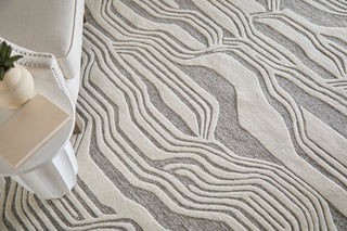 The Rug Corner Feizy Kimball Transitional Abstract - Ivory/Gray  Kimball Transitional Abstract - Ivory/Gray