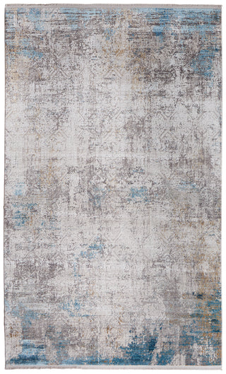 The Rug Corner Feizy Cadiz Modern Abstract - Ivory/Blue/Gold  