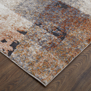 The Rug Corner Feizy Gilmore Modern Color Block - Blue/Ivory/Taupe  