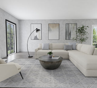 Corwin Modern Geometric - Gray/Ivory