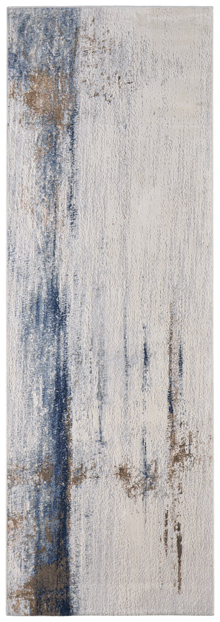 Clio Modern Abstract - Ivory/Blue/Brown