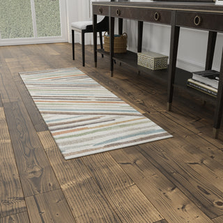 Eden Modern Abstract - Ivory/Brown/Blue