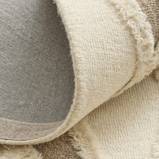 The Rug Corner Feizy Anica Transitional Geometric - Ivory/Taupe/Brown  