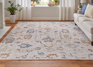 The Rug Corner Feizy Pasha Transitional Floral & Botanical - Ivory/Blue/Gold  