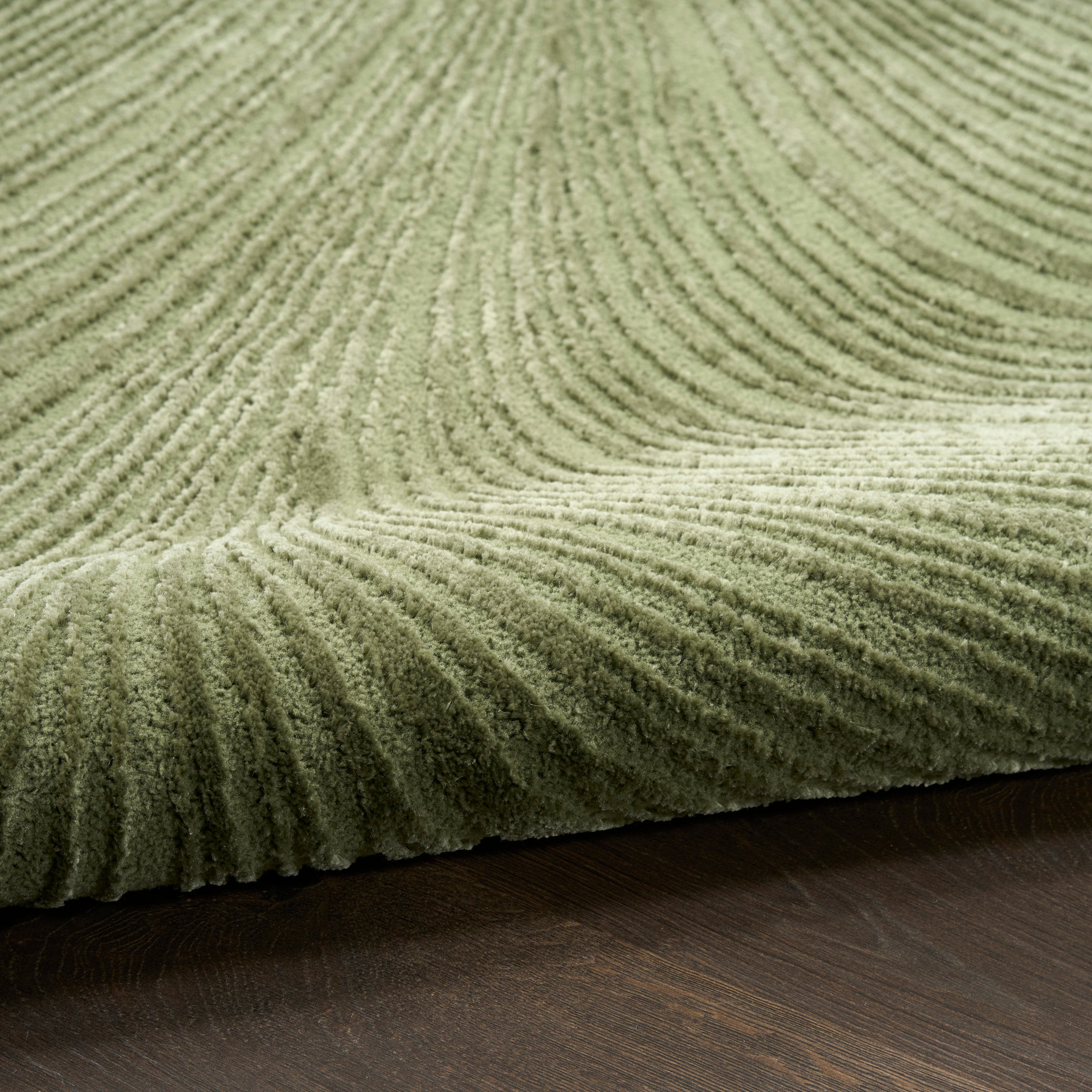 EXCENTRIQUE　 ヘリンボン・ケープ（カーキ） Central Park West CEP02 GREEN Area Rugs