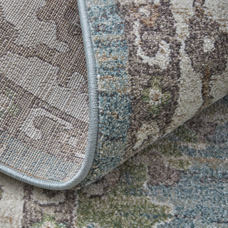 The Rug Corner Feizy Dartmouth Transitional Floral & Botanical - Blue/Ivory/Brown  