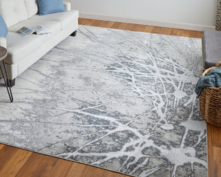 Astra Transitional Abstract - Gray/Silver/Ivory