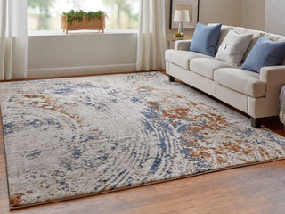 The Rug Corner Feizy Gilmore Modern Abstract - Ivory/Blue/Orange  