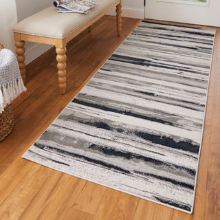 Micah Modern Abstract - Silver/Gray/Black