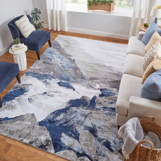 Gaspar Modern Abstract - Blue/Gray/White