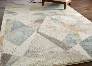 Eden Modern Color Block - Ivory/Blue/Green