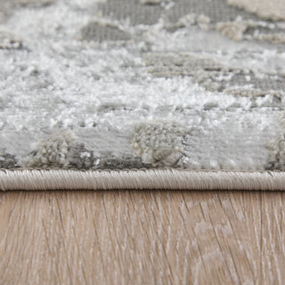 The Rug Corner Feizy Micah Modern Abstract - Silver/Gray/White  Micah Modern Abstract - Silver/Gray/White