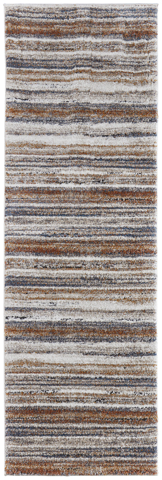 Gilmore Modern Stripes - Ivory/Orange/Gray