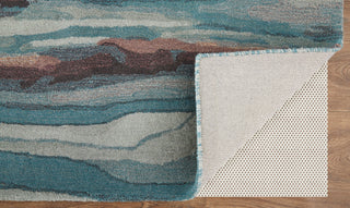 Amira Transitional Abstract - Blue/Red/Ivory