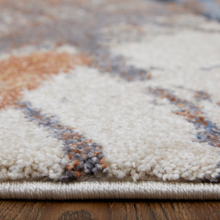 The Rug Corner Feizy Gilmore Modern Watercolor - Blue/Orange/Gray  