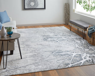 Astra Transitional Abstract - Gray/Silver/Ivory
