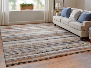 Gilmore Modern Stripes - Ivory/Orange/Gray