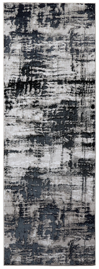 The Rug Corner Feizy Micah Modern Abstract - Black/White/Gray  
