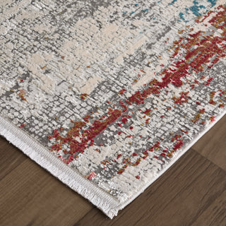 The Rug Corner Feizy Cadiz Modern Abstract - Gray/Red/Blue  Cadiz Modern Abstract - Gray/Red/Blue