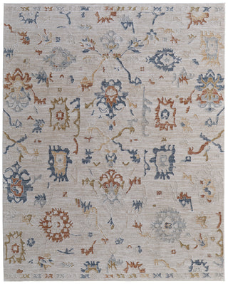 The Rug Corner Feizy Pasha Transitional Floral & Botanical - Ivory/Blue/Gold  