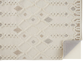 The Rug Corner Feizy Anica Transitional Trellis & Lattice - Ivory/Tan/Silver  