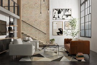 Kimball Transitional Abstract - Gray/Black/Brown
