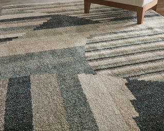 Richmond Modern Abstract - Ivory/Gray/Blue