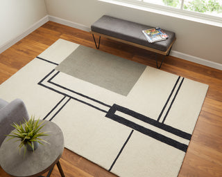 The Rug Corner Feizy Maguire Transitional Abstract - Ivory/Gray/Black  