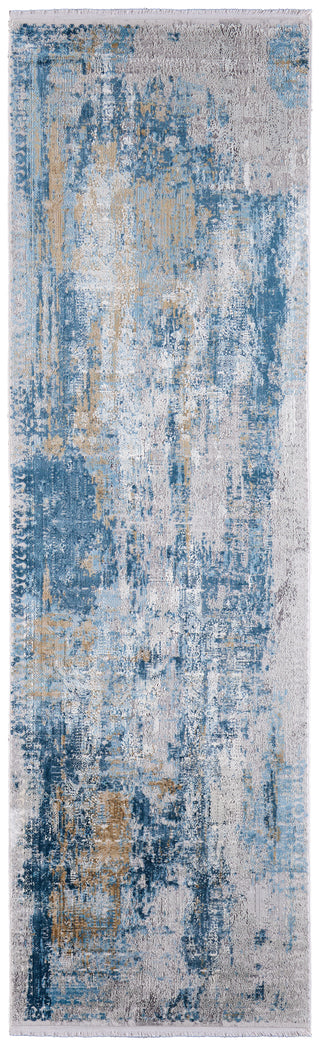 The Rug Corner Feizy Cadiz Modern Abstract - Blue/Gray/Gold  