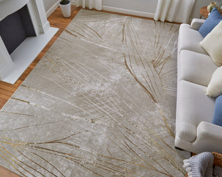 The Rug Corner Feizy Waldor Modern Abstract - Taupe/Brown/Silver  