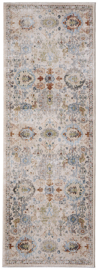 Melrose Traditional Floral & Botanical - Tan/Blue/Red