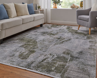 lifestyle The Rug Corner Feizy Cadiz Modern Ikat - Gray/Green/Silver