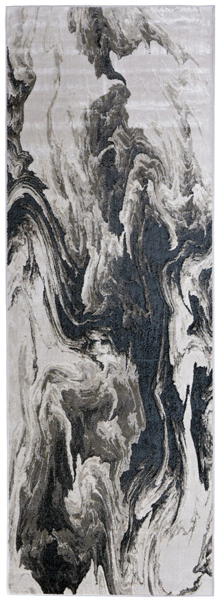 lifestyle The Rug Corner Feizy Micah Modern Abstract - Ivory/Black/Taupe
