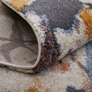 The Rug Corner Feizy Gilmore Modern Watercolor - Blue/Orange/Gray  