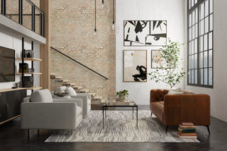 The Rug Corner Feizy Kimball Transitional Abstract - Ivory/Gray  Kimball Transitional Abstract - Ivory/Gray