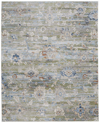 Melrose Traditional Floral & Botanical - Green/Ivory/Blue