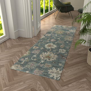 Dartmouth Transitional Abstract - Blue/Ivory/Pink