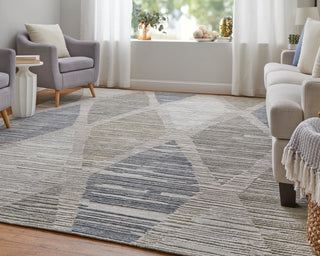 lifestyle The Rug Corner Feizy Elias Modern Diamond - Ivory/Blue/Brown  Elias Modern Diamond - Ivory/Blue/Brown