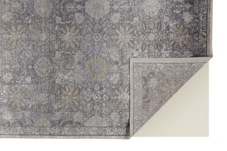 The Rug Corner Feizy Sarrant Transitional Damask - Gray/Silver/Tan  